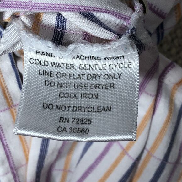 Carnoustie Polo Shirt Men XL Pink Blue Yellow Striped 70s look - Picture 8 of 9